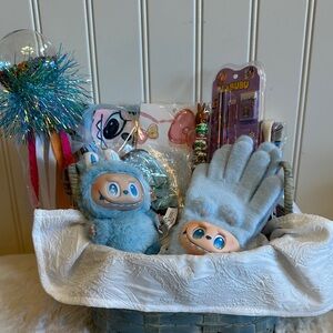 Blue Plush Popular Toys & Glove Set - Cute Blue Characters